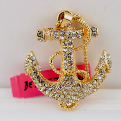 Betsey Johnson Anchor Necklace