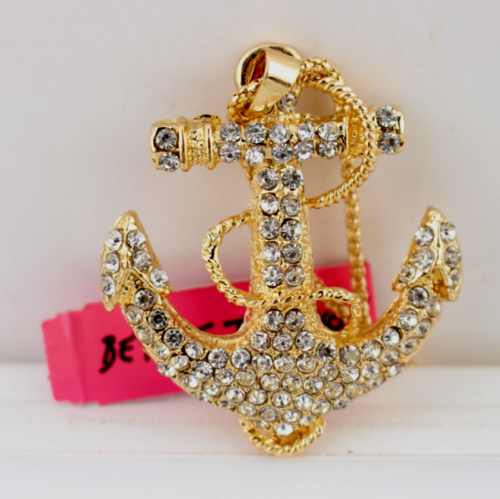 Betsey johnson hot sale anchor necklace